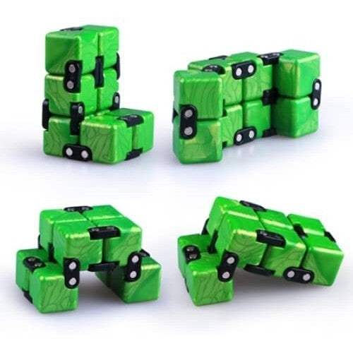 Cub Antistres Infinity Magic Cube, Fidget Toy, Plastic, Verde, 4x4x4 cm
