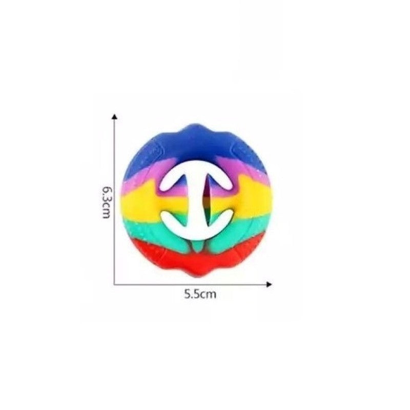 Jucarie Senzoriala Antistres cu Ventuza, Decompresie si Antrenare Antebrat, Model 5, Multicolor, 3 ani