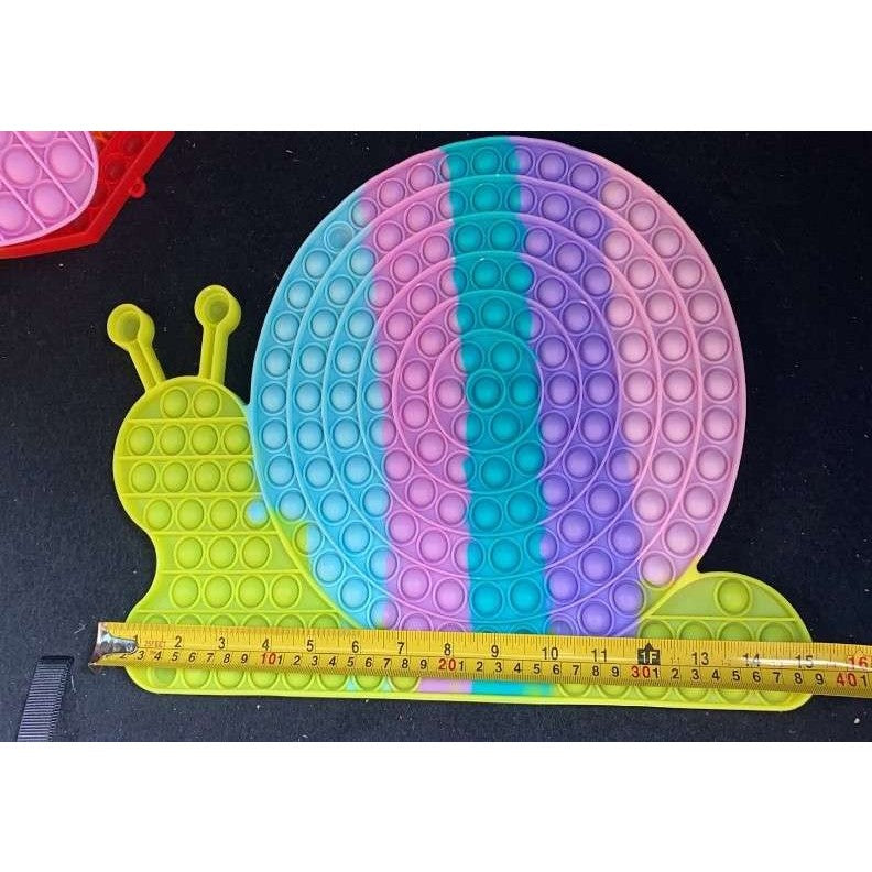 Jucarie Antistres Pop It Now, Melc Gigant, Silicon Flexibil, Multicolor, 40 cm