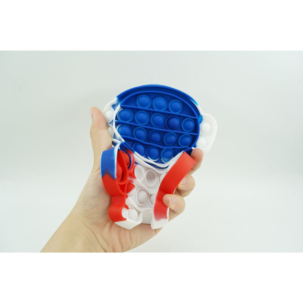 Jucarie Antistres Pop It Now and Flip It, Model Astronaut, Silicon Flexibil, Design Reversibil, Multicolor