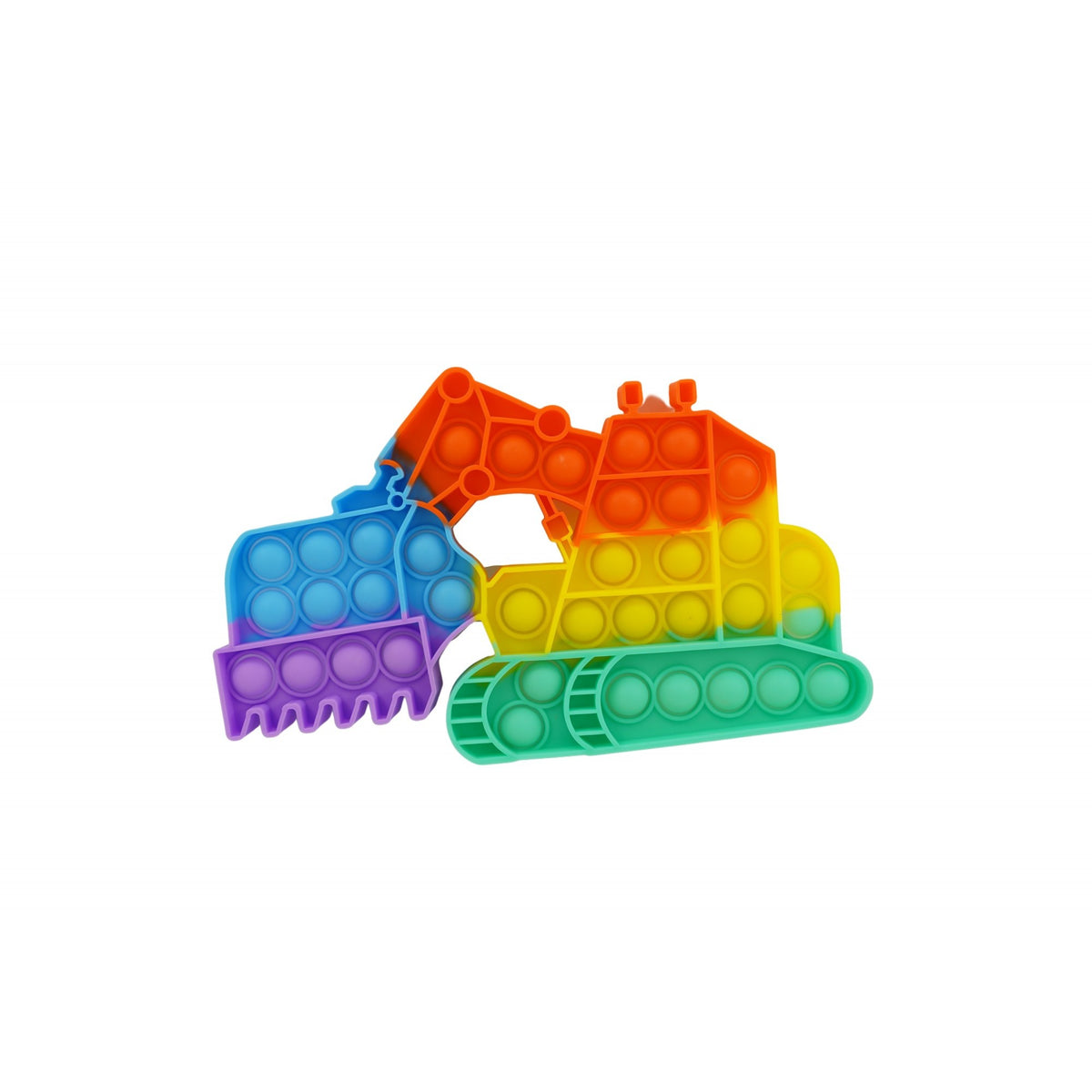 Jucarie Antistres Pop It, Model Excavator, Silicon, Multicolor, Model 4
