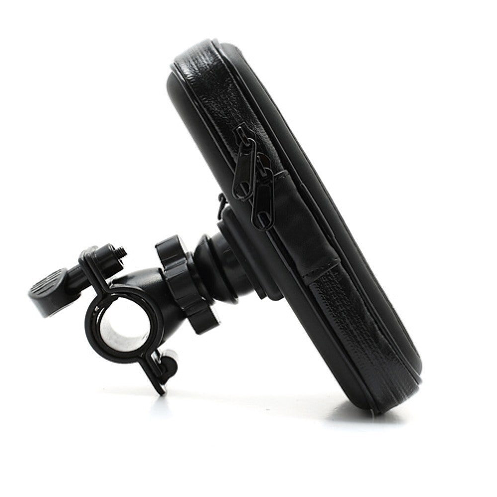 Suport Telefon Bicicleta si Motocicleta, Husa Impermeabila cu Protectie Socuri, Touchscreen PVC, Rotire 360 Grade, Montare Ghidon, Material ABS, Negru, Compatibil 4.8 - 5.4 inch