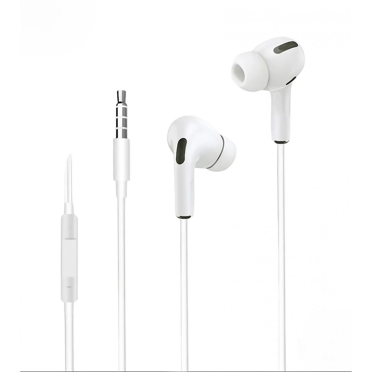 Flipyy Casti Audio In-Ear HI-FI, Microfon si Telecomanda Volum, Izolare Zgomot, Conector Jack 3.5 mm, Cablu 1.2 m, Model R124, Alb