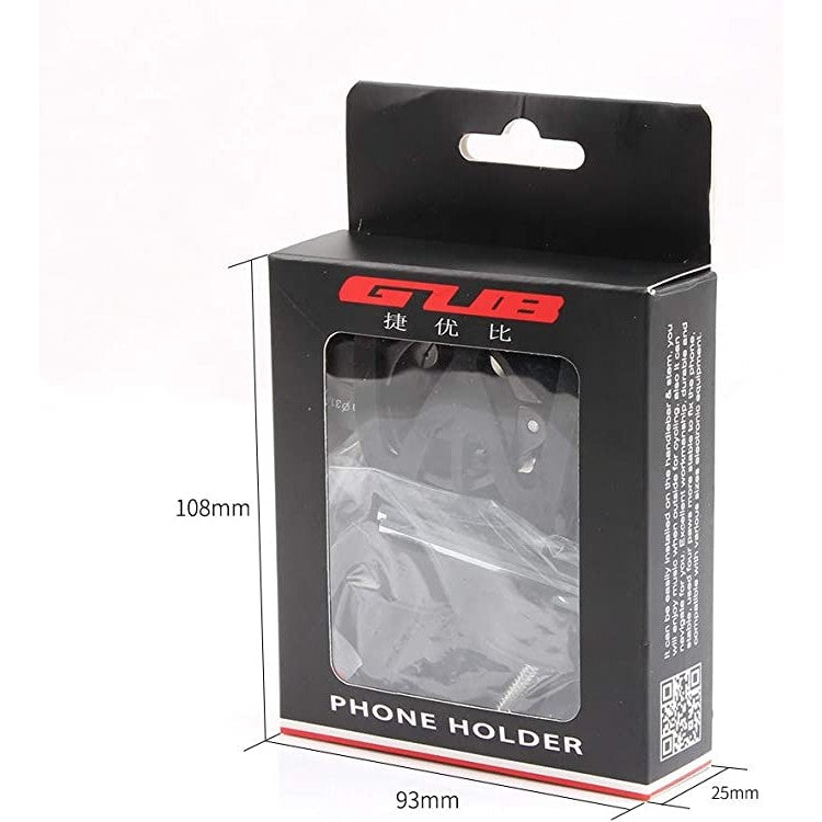 GUB Suport Telefon Bicicleta si Motocicleta, Prindere Metalica pe Ghidon, Compatibil Trotineta si Scuter, Aliaj Aluminiu, Deschidere 50-100 mm, Negru