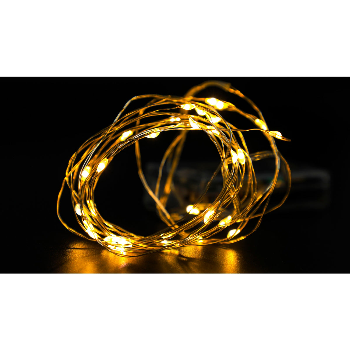 Instalatie De Craciun Tip Liniar Cu Baterii, 2 Functii Iluminat, Fir Flexibil Din Cupru, 3 m, 30 LED-uri, Alb Cald