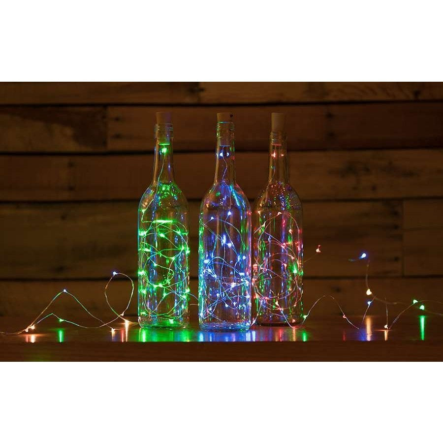 Instalatie de Craciun Liniara, 200 LED-uri, 2 Jocuri de Lumini, Alimentare Baterii, Fir Cupru Flexibil, Interior si Exterior, 20 m, Multicolor