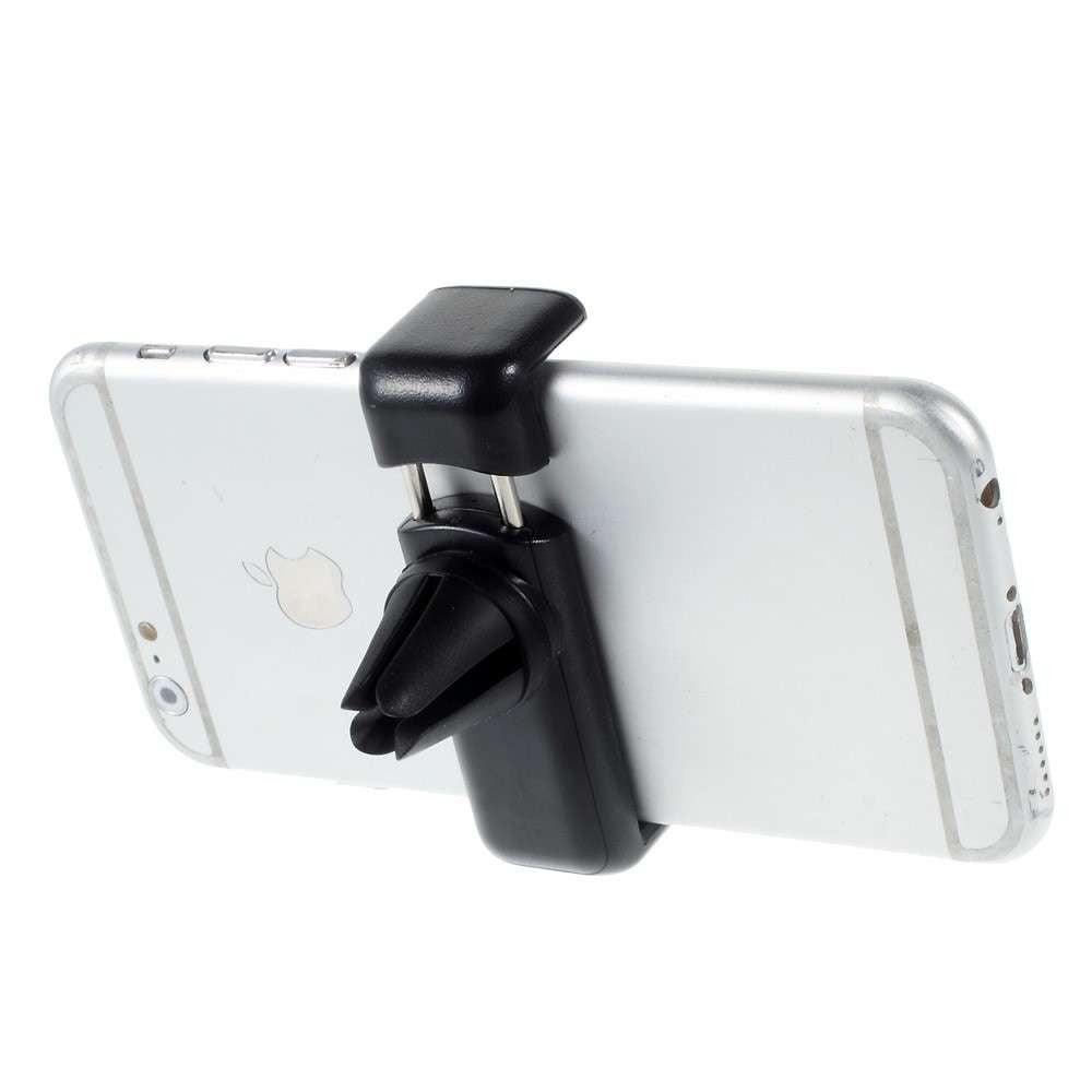 Suport Auto Universal Telefon BK001, Prindere Grila Ventilatie cu Clema Reglabila, Rotatie 360 Grade, Deschidere 8 cm, ABS, Negru