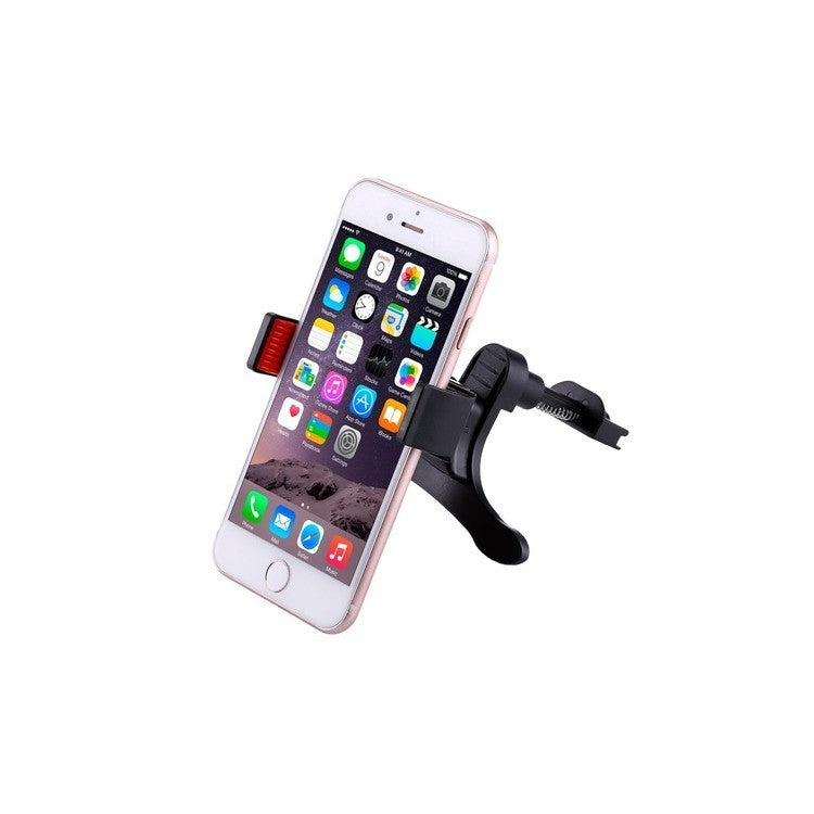 Suport Auto Pentru Telefon BK017, Montare In Grila Ventilatie Sau Slot CD, Brate Reglabile Cu Protectie Din Silicon, Compatibilitate Universala 4-6.7 Inch, Negru