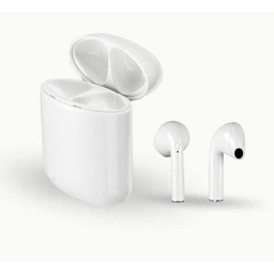 Casti Wireless MKJ-I9 Earbuds, Tehnologie Bluetooth, Design Ergonomic, Reincarcabile, Alb