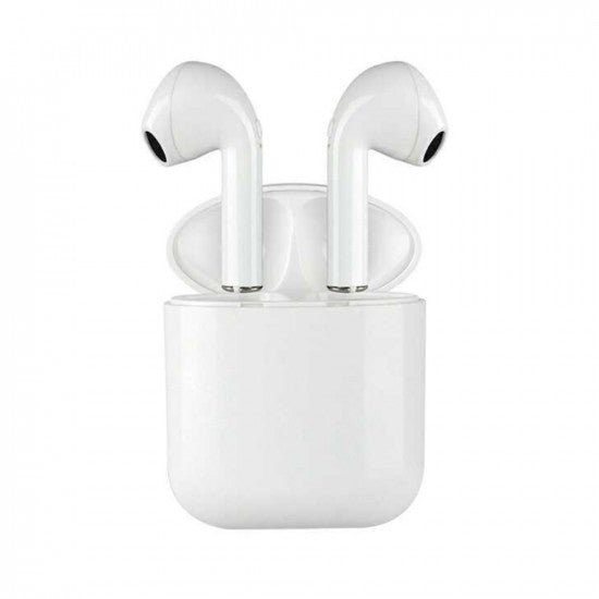 Casti Wireless MKJ-I9 Earbuds, Tehnologie Bluetooth, Design Ergonomic, Reincarcabile, Alb