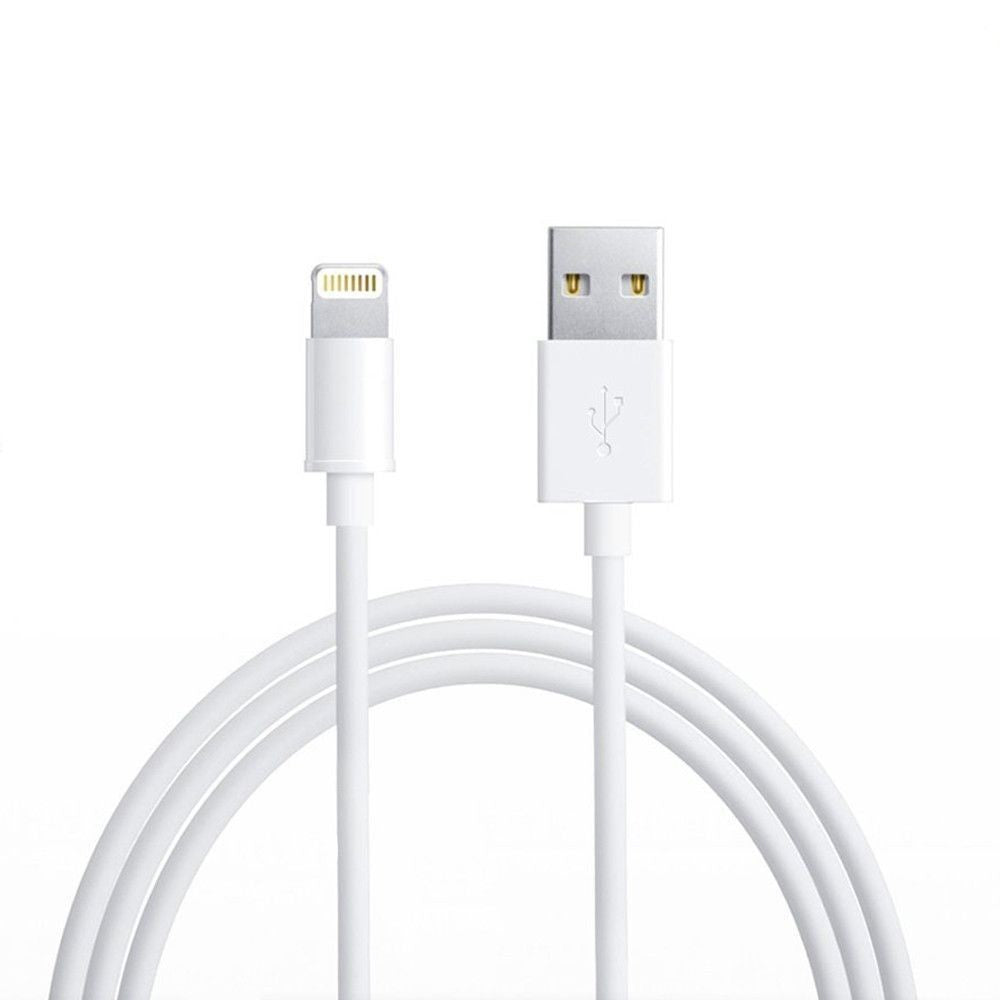 Cablu Date si Incarcare Compatibil iPhone, Conector Lightning, Transfer Date Rapid, Material ABS, 1 m, Alb