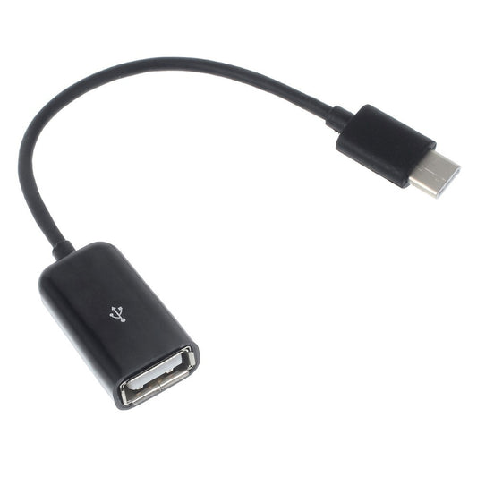 Cablu Adaptor OTG USB Type-C la USB 3.1 Tip A, Viteza 10Gbps, Transfer Date si Incarcare, Lungime 18 cm, Alb
