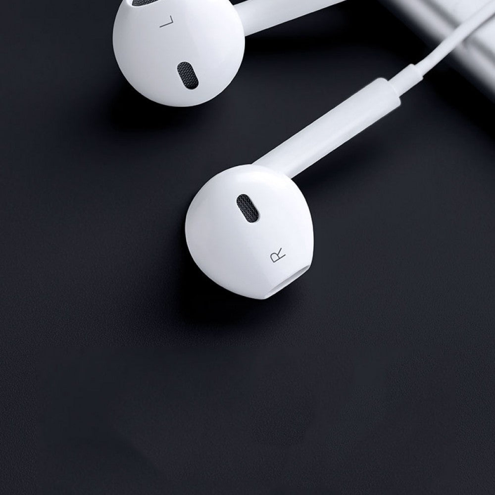 WUW-R32 Casti Audio In-Ear cu Microfon, Conexiune Lightning, Tehnologie Stereo, Plastic, Alb