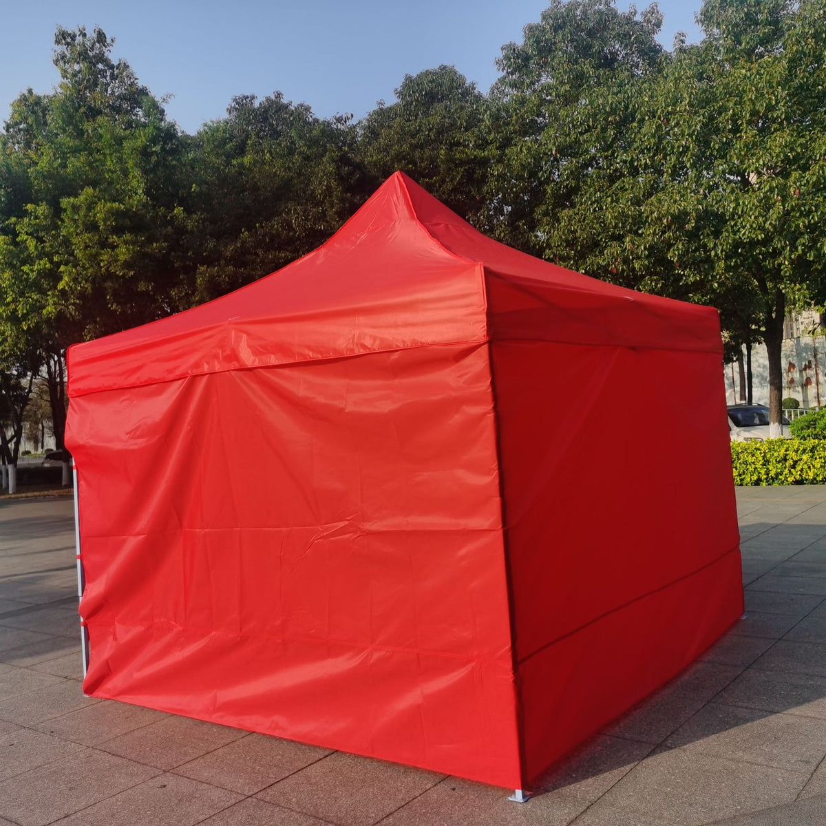 Perete Lateral Cort Evenimente și Pavilion, Impermeabil cu Protecție UV, Material Textil Oxford 700D Stratificat, Lungime 12 m, Înălțime 2.5 m, Roșu