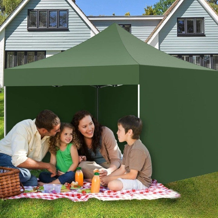 Perete Lateral Cort Evenimente, Prelata Pavilioan Pliabile, Impermeabil, Material Textil Oxford 700D cu Strat Cauciucat, Lungime 18 m, Verde