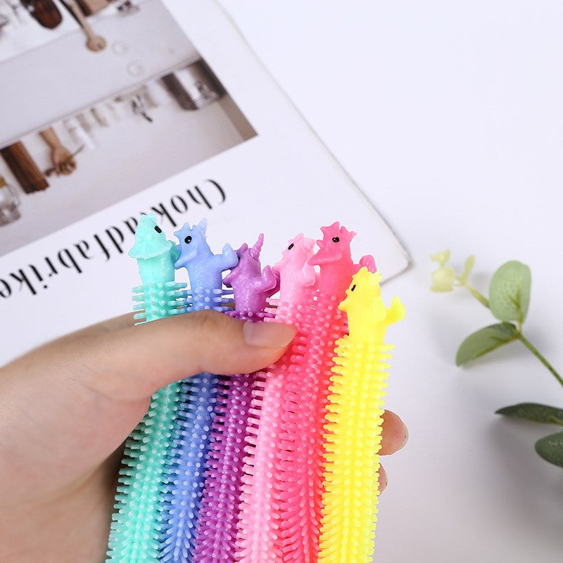 Jucarie Senzoriala Fidget Noodle, Antistres Elastica, Material Moale Pufos, Culori Random