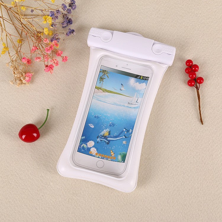 Husa Subacvatica Universala Matte Cushion, Protectie IPX8 Impermeabila si Anti-Soc, Compatibila Touchscreen, Documente si Telefoane pana la 6.9 Inch, Include Snur Gat, Alb