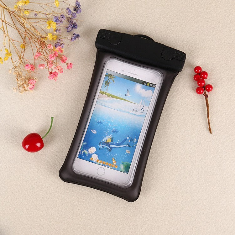 Husa Subacvatica Universala Matte Cushion, Protectie IPX8 Impermeabila si Anti-Soc, Ecran Tactil Transparent, pentru Telefon de pana la 6.9 inch sau Documente, cu Snur Inclus, Negru