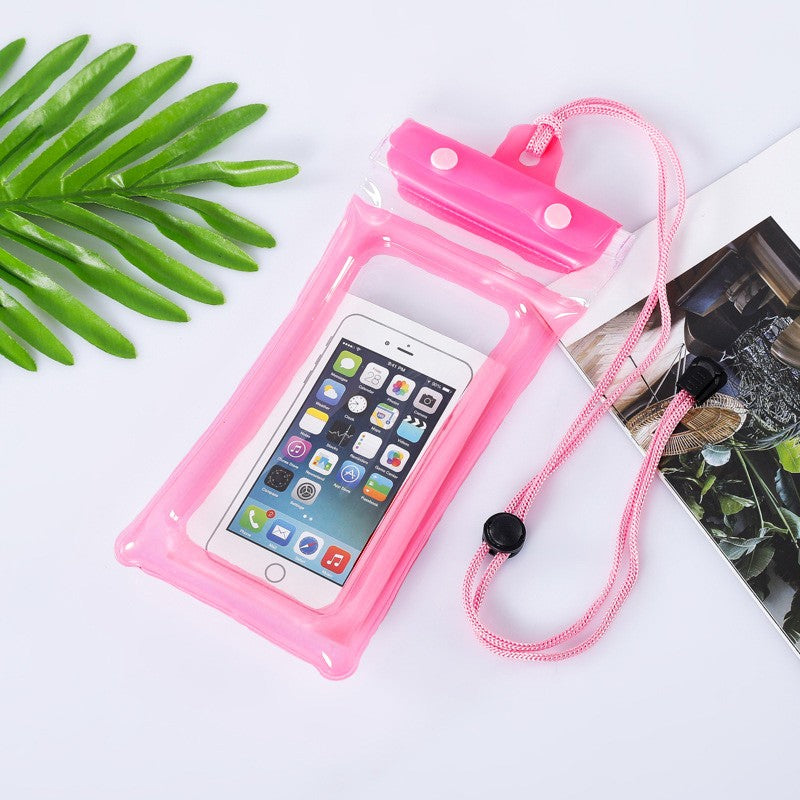 Husa Subacvatica Universala Impermeabila, Protectie Telefon si Documente IPX8, Transparenta cu Touch Screen, PVC, Roz