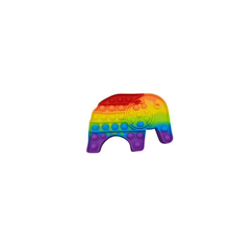 Jucarie Antistres Pop It Now and Flip It, Model Elefant Reversibil, Silicon Flexibil, Model 2, Multicolor