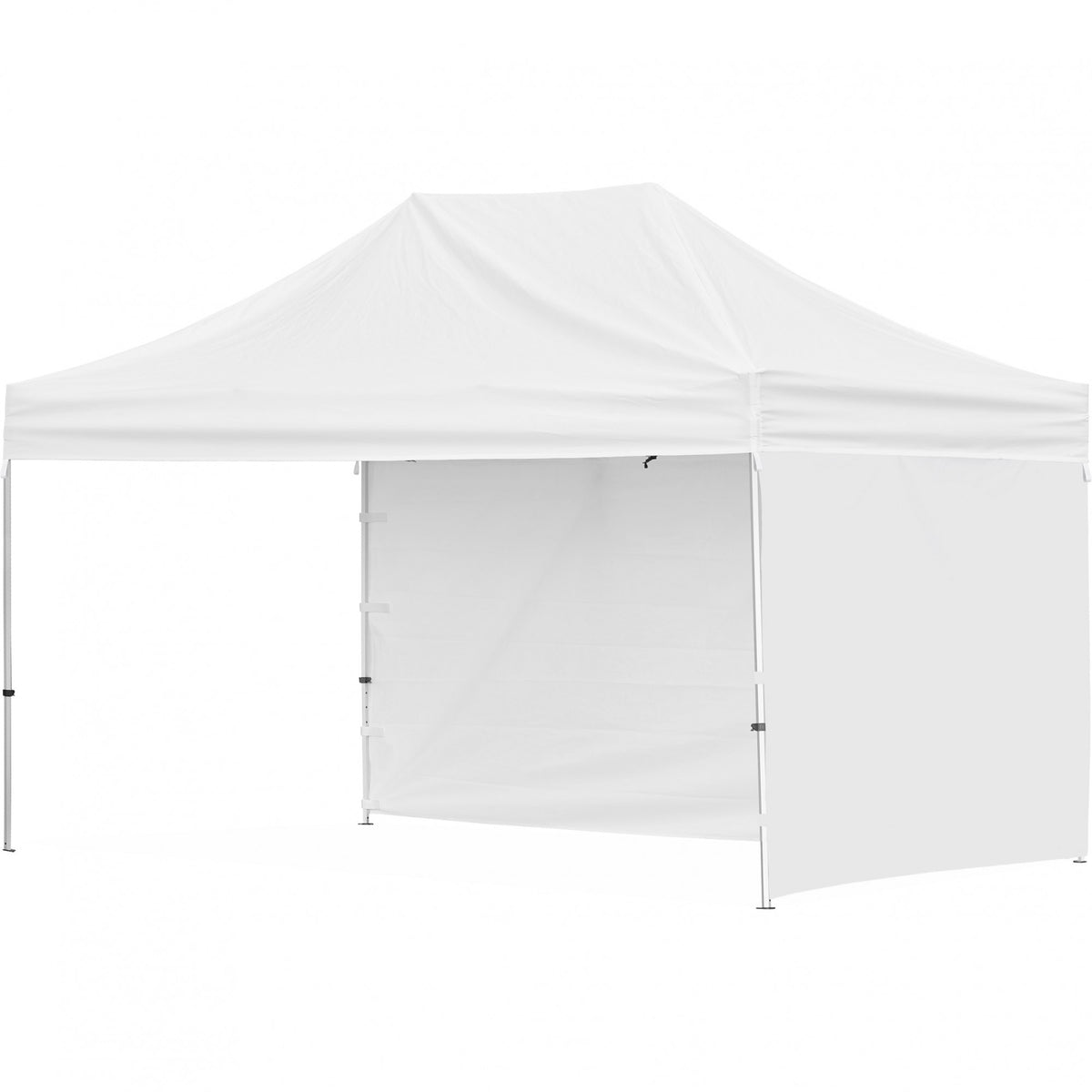 Cort Pavilion Pliabil pentru Evenimente, Structura Metalica si Inaltime Reglabila, Prelata Impermeabila cu Pereti Laterali, 300 x 450 cm, Alb