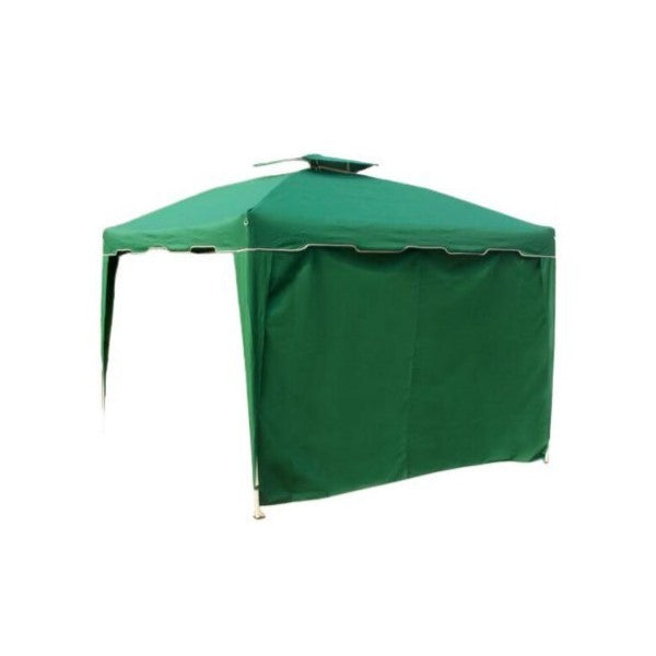 Perete Lateral Cort Evenimente, Prelata Impermeabila Pavilioan Pliabil, Material Cauciucat 600D Rezistent UV, 12 m x 2.5 m, Verde