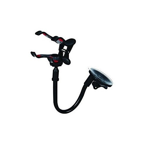 Setty Suport Auto Universal Extensibil pentru Telefon si GPS, Brat Ajustabil, Fixare Parbriz cu Ventuza, Negru