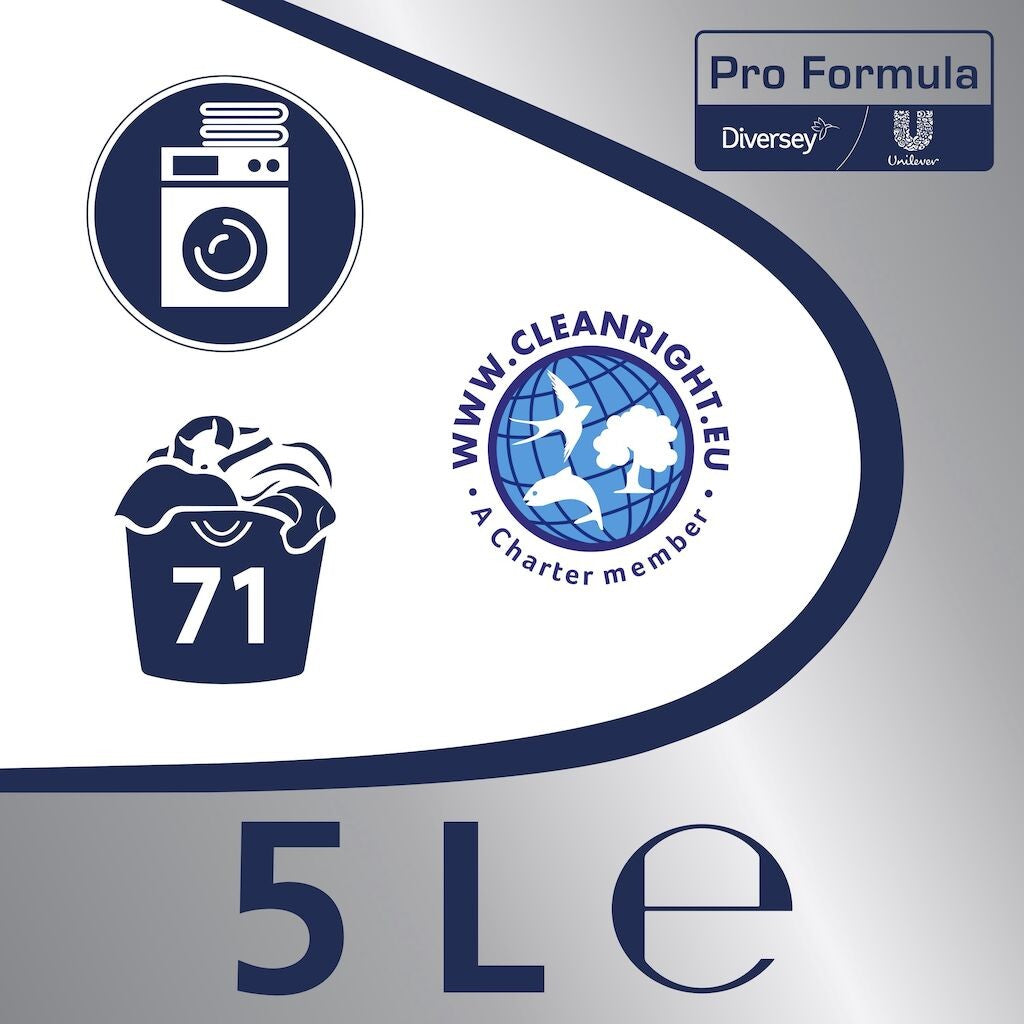 Omo Professional Active Clean, Detergent Lichid Rufe, Formula Enzimatica pentru Pete Dificile si Spalare Rapida, Fara Fosfati, 2 x 5 L