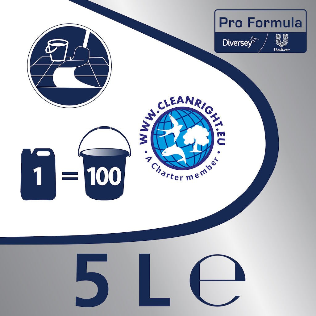 Cif Professional APC Lemon Fresh, Detergent Universal Degresant fără Clătire, Soluție Curățare Suprafețe Dure și Pardoseli, Parfum Lămâie, Pachet 2 x 5 L