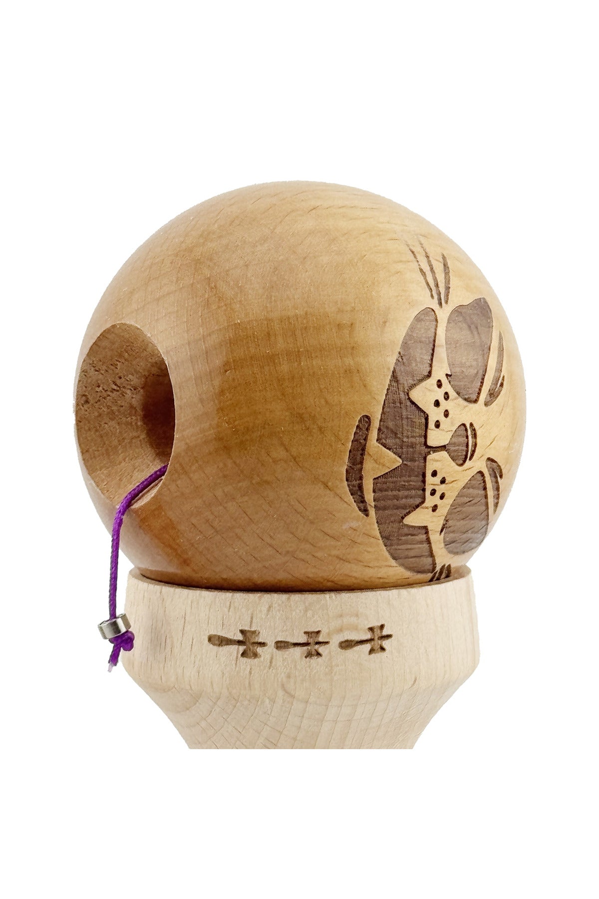 Kendama X Originala, Crazy Cat, Model V3 Nature, Profesionala, Cupe Mari King Size, Super Sticky, Gaura in Baza, Rulment, Ata 55cm