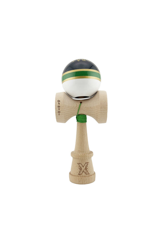 Kendama X Royal Spike Originala, Model V3 Inel Verde, Profesionala, Cupe Mari King Size, Super Sticky, Gaura in Baza, Rulment, Ata 55cm