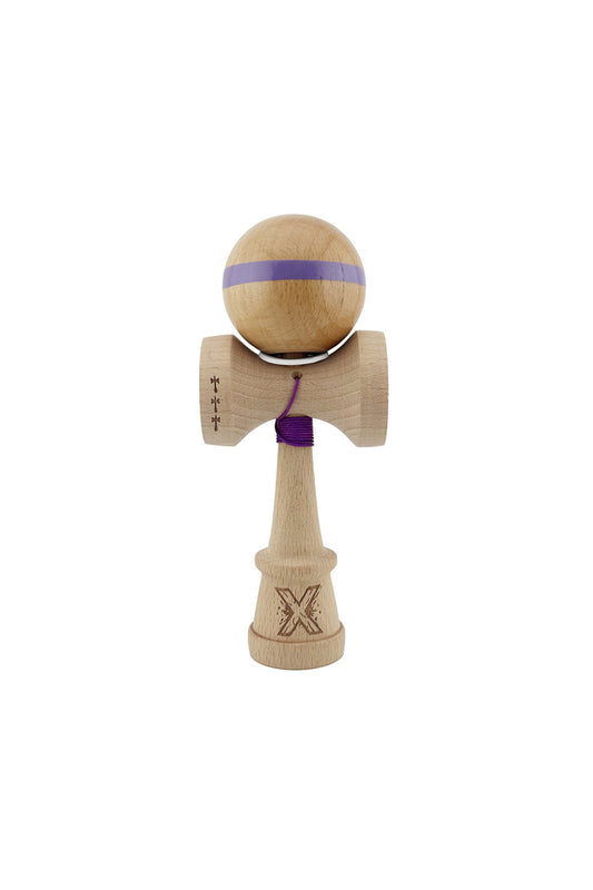 Kendama X Originala, Model V3 Mov, Linie, Profesionala, Cupe Mari King Size, Super Sticky, Gaura in Baza, Rulment, Ata 55cm