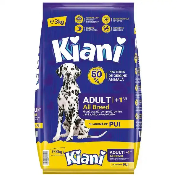 Kiani Hrana Uscata Pentru Pisici Adulte, Gust De Pui, Formula Completa Si Echilibrata, Sac 10 kg