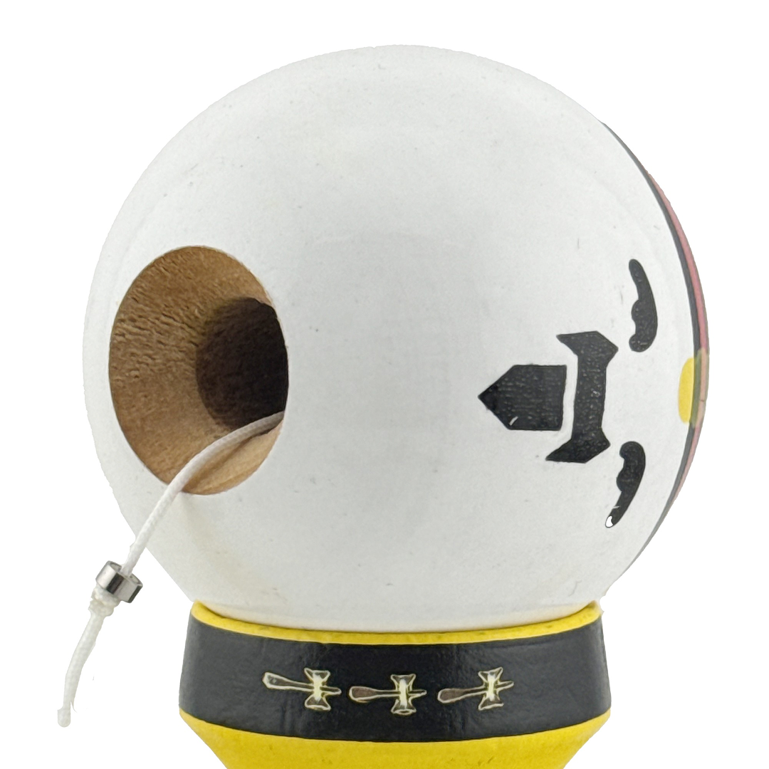 Kendama X Originala, Model Rege, Spike Galben, Profesionala, Cupe Mari, Super Sticky, Rulment, Ata 55cm