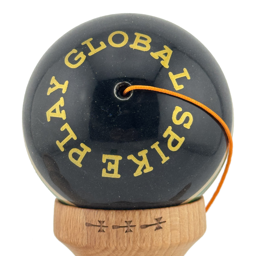 Kendama X Royal Spike Originala, Model Negru / Verde Gold / Alb, Profesionala, Cupe Mari, Super Sticky, Rulment, Ata 55cm
