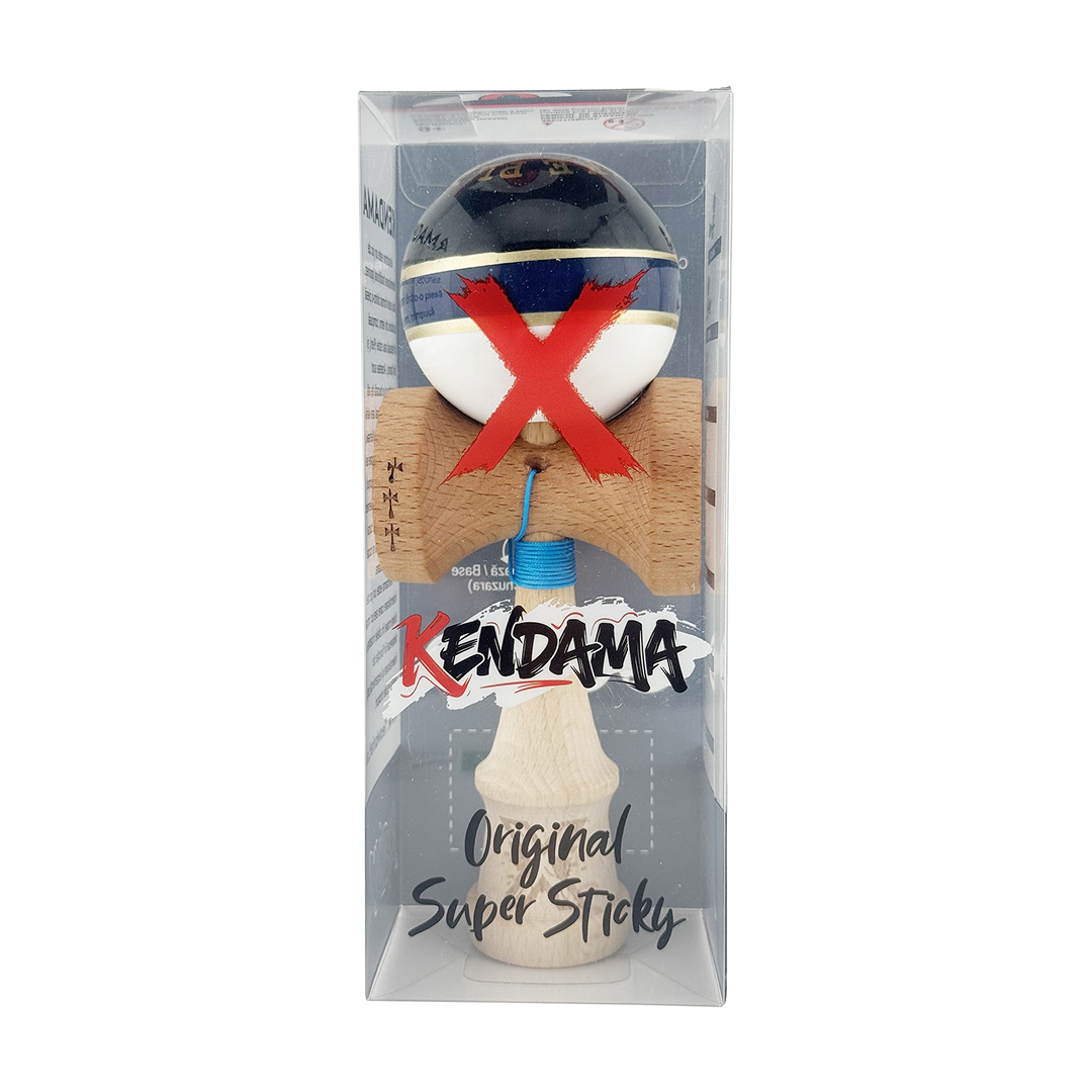 Kendama X Royal Spike Originala, Model Negru / Navy Gold / Alb, Profesionala, Cupe Mari, Super Sticky, Rulment, Ata 55cm