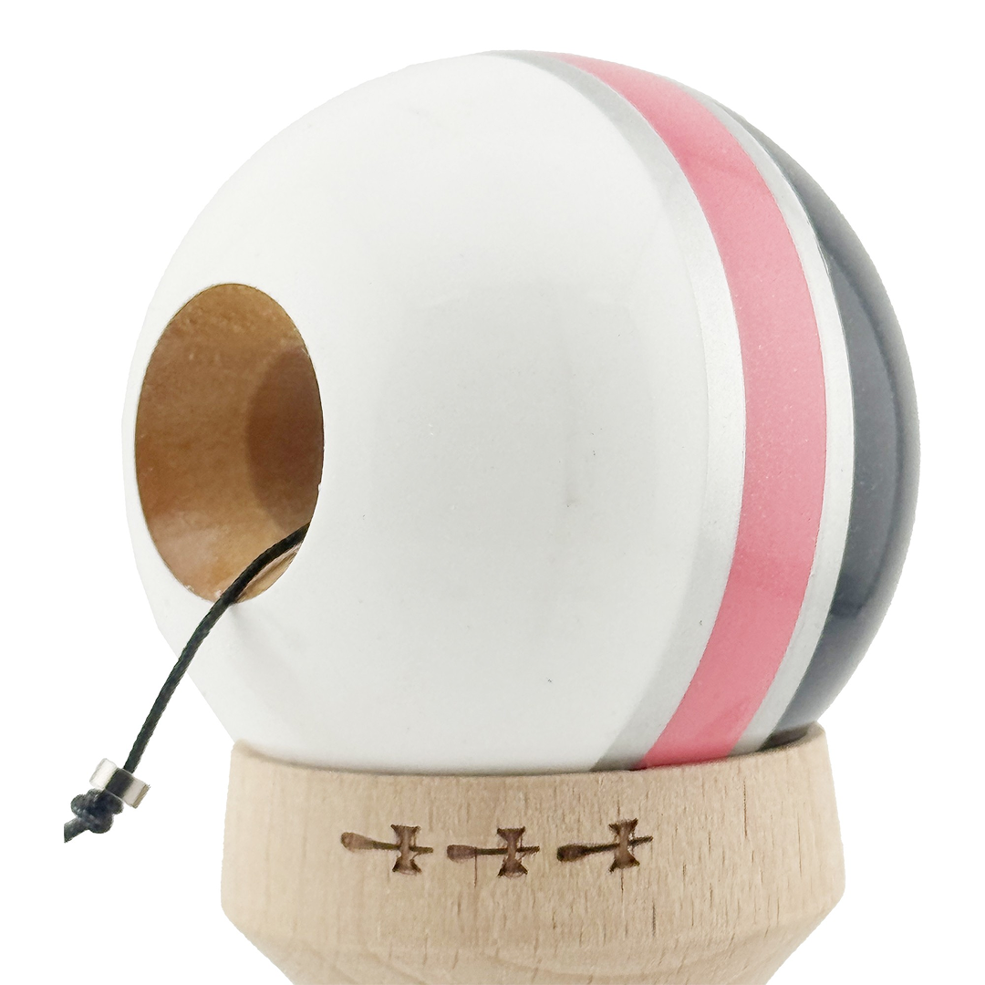 Kendama X Royal Spike Originala, Model V3 Inel Roz, Profesionala, Cupe Mari King Size, Super Sticky, Gaura in Baza, Rulment, Ata 55cm