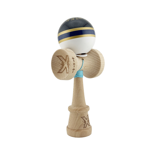 Kendama X Royal Spike Originala, Model V3 Inel Navy, Profesionala, Cupe Mari King Size, Super Sticky, Gaura in Baza, Rulment, Ata 55cm