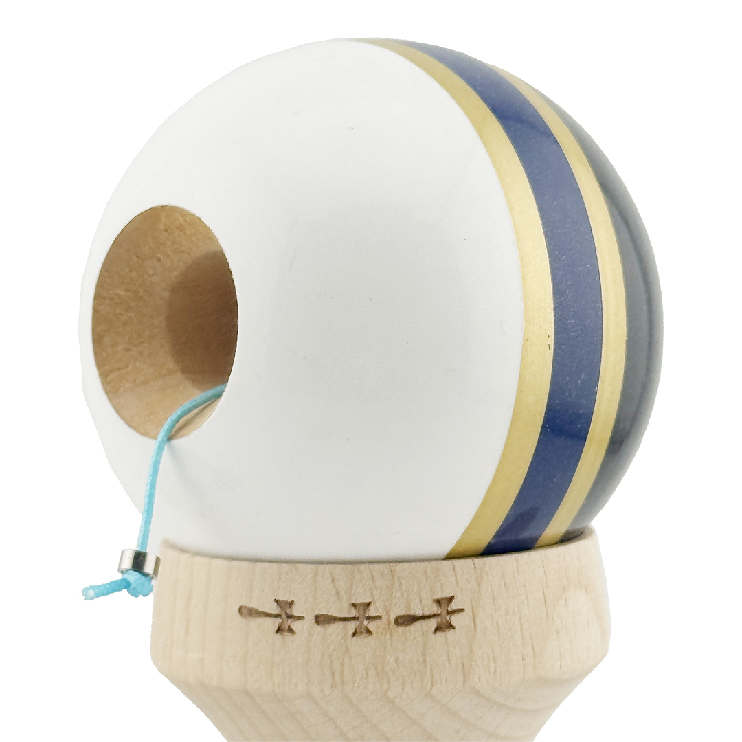 Kendama X Royal Spike Originala, Model V3 Inel Navy, Profesionala, Cupe Mari King Size, Super Sticky, Gaura in Baza, Rulment, Ata 55cm