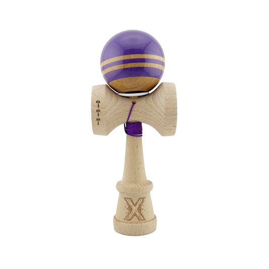 Kendama X Rainbow Originala, Model V3 Indigo, Profesionala, Cupe Mari King Size, Super Sticky, Gaura in Baza, Rulment, Ata 55cm