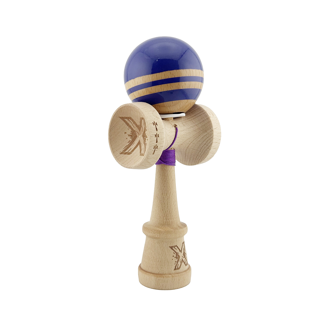 Kendama X Rainbow Originala, Model V3 Violet, Profesionala, Cupe Mari King Size, Super Sticky, Gaura in Baza, Rulment, Ata 55cm