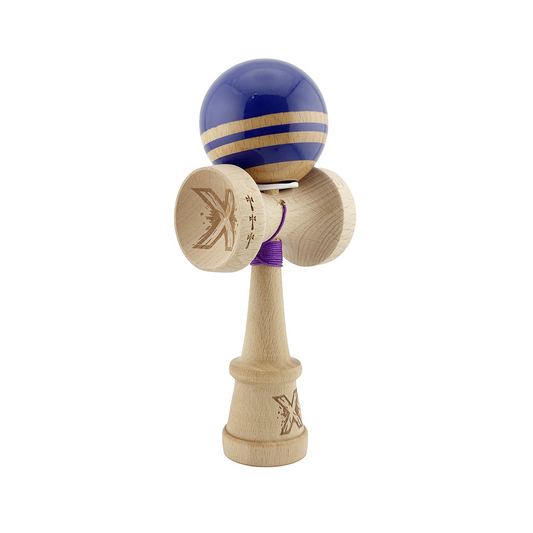 Kendama X Rainbow Originala, Model V3 Violet, Profesionala, Cupe Mari King Size, Super Sticky, Gaura in Baza, Rulment, Ata 55cm