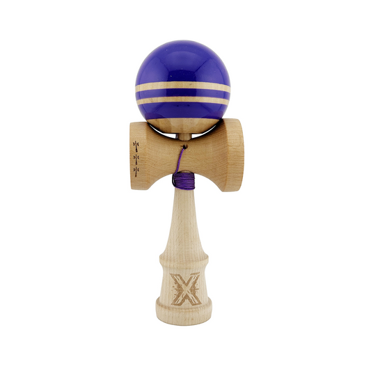 Kendama X Rainbow Originala, Model Violet / Maro, Profesionala, Cupe Mari, Super Sticky, Rulment, Ata 55cm
