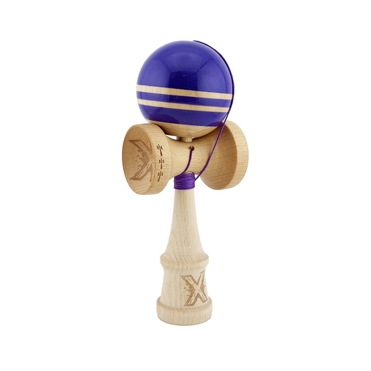 Kendama X Rainbow Originala, Model Violet / Maro, Profesionala, Cupe Mari, Super Sticky, Rulment, Ata 55cm