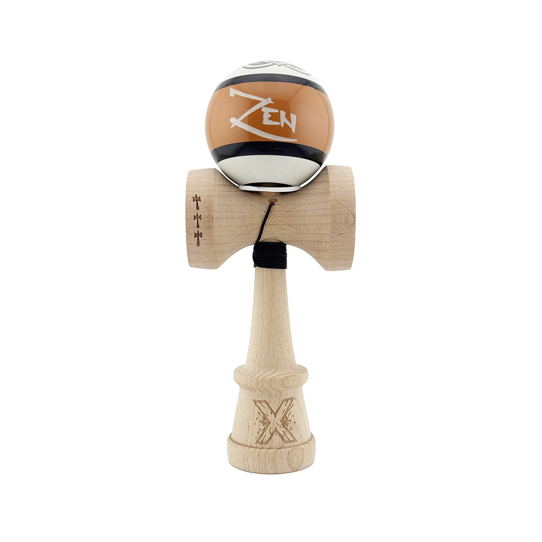 Kendama X Zen Originala, Model V3, Profesionala, Cupe Mari King Size, Super Sticky, Gaura in Baza, Rulment, Ata 55cm