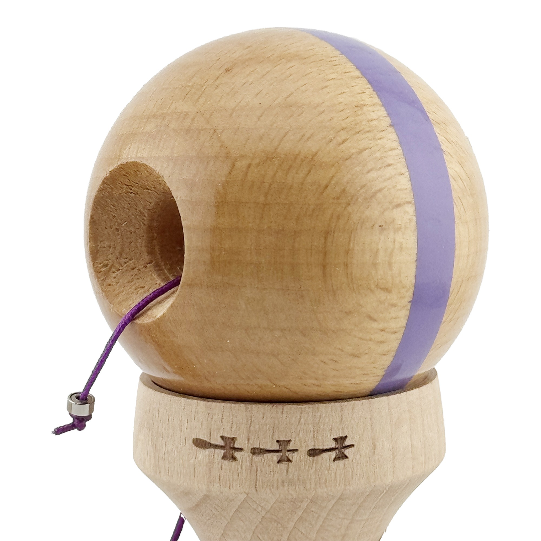 Kendama X Originala, Model V3 Mov, Linie, Profesionala, Cupe Mari King Size, Super Sticky, Gaura in Baza, Rulment, Ata 55cm