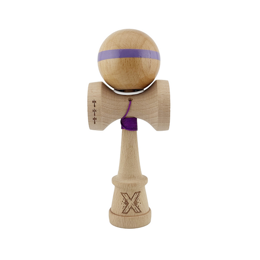 Kendama X Originala, Model V3 Mov, Linie, Profesionala, Cupe Mari King Size, Super Sticky, Gaura in Baza, Rulment, Ata 55cm