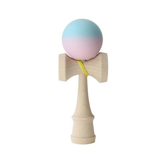 Kendama X Berbis – Jucarie Interactiva din Lemn, 18 cm, Joc de Indemanare pentru Copii si Adulti, Model Albastru-Lila in Degrade