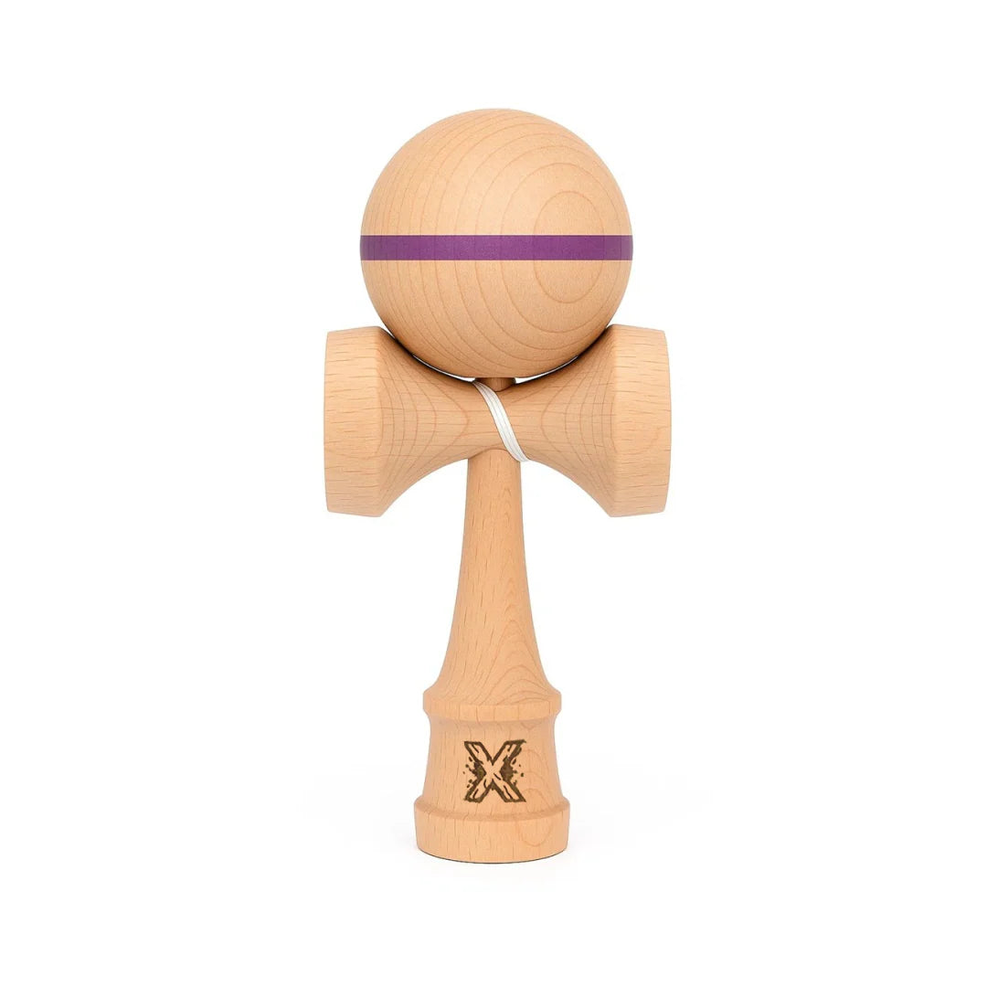 Kendama X Originala Berbis – Jucarie Interactiva din Lemn, 18 cm, Joc de Indemanare pentru Copii si Adulti, Model Maro Natur