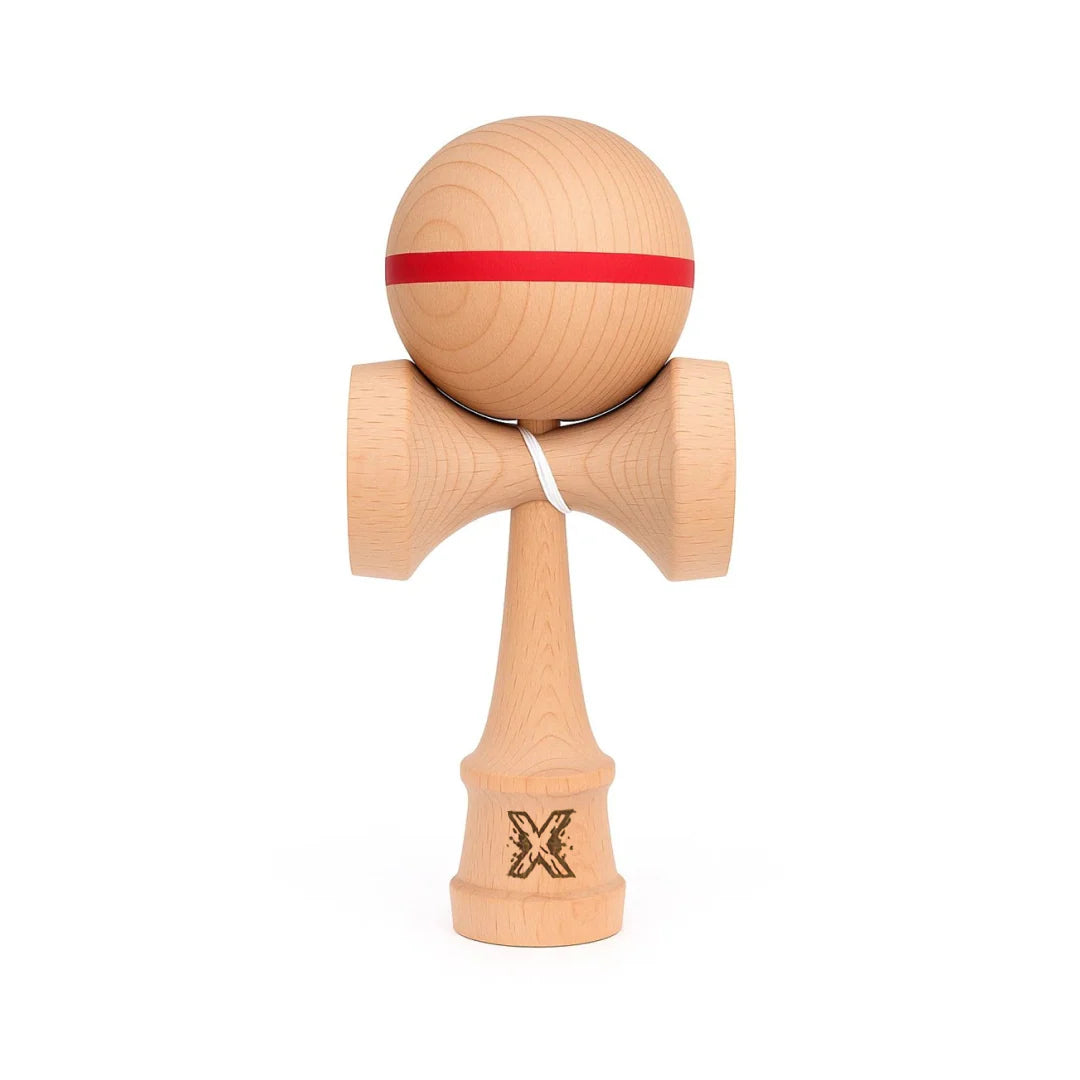 Kendama X Originala Berbis – Jucarie Interactiva din Lemn, 18 cm, Joc de Indemanare pentru Copii si Adulti, Model Maro Natur